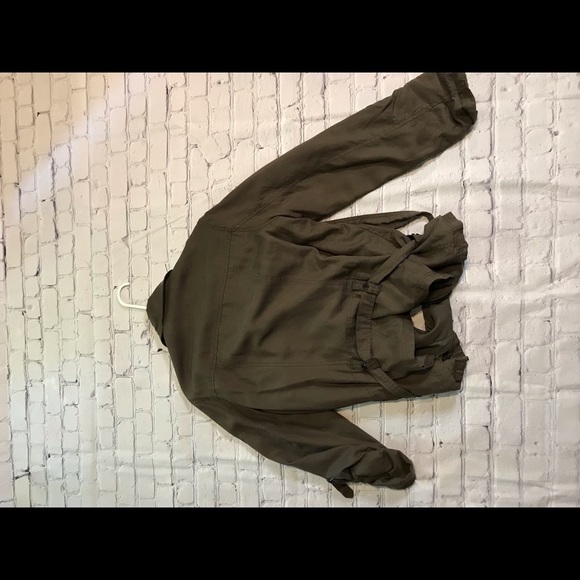 BlankNYC Moto Jacket Women's Size S Olive Green Utility Coat Blank NYC - Picture 5 of 5